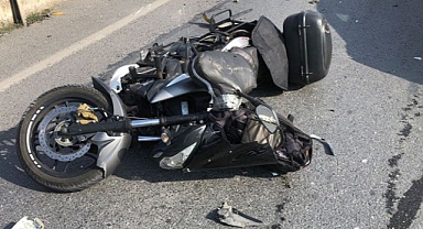 Devrilen motosikletin sürücüsü yaralandı