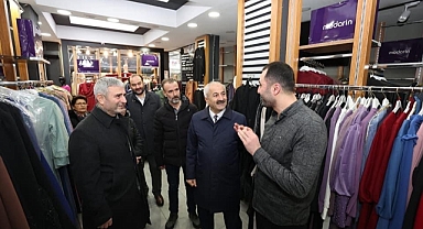 Başkanlardan esnaf turu