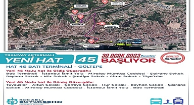 Gültepe'nin yeni hattı 45 seferlere başlıyor