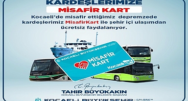 Büyükşehir'den depremzedelere ücretsiz ulaşım