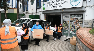 Çayırova'ya gelen depremzedelere yardım