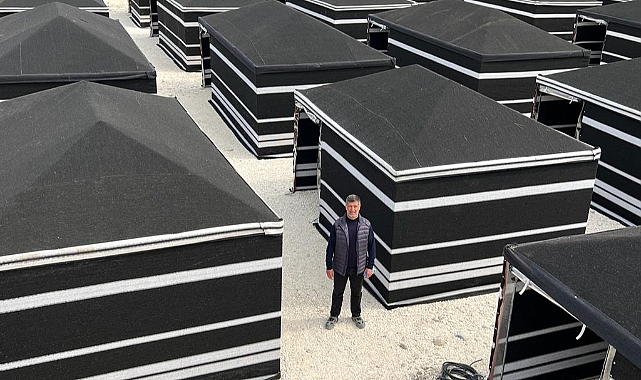 İzmit Belediyesi Adıyaman Çadırkent Kapsamlı Yaşam Alanında dayanıklı kıl Çadırların kurulumunu tamamladı