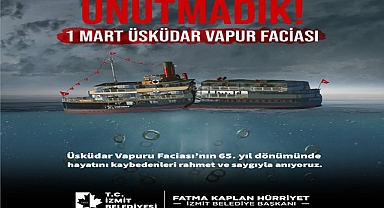 İzmit Belediyesi, Üsküdar Vapuru faciasında hayatını kaybedenleri anacak