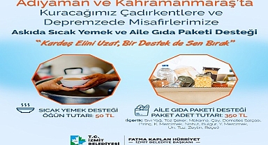 İzmit Belediyesinin depremzedeler için askıda sıcak yemek ve gıda paketi kampanyası başladı!