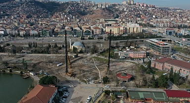 İzmit Millet Bahçesinde çalışma devam ediyor