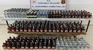 Piyasa değeri 300 bin lira olan kaçak içki ele geçirildi!