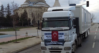 Sahra hastanesi için konteynerler yola çıktı