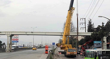 Çenesuyu üstgeçidinin köprü montajı yapıldı
