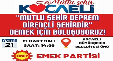 EMEP Kocaeli belediye önünden seslenecek: