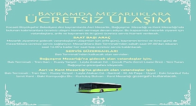 Bayramda mezarlıklara ücretsiz ulaşım