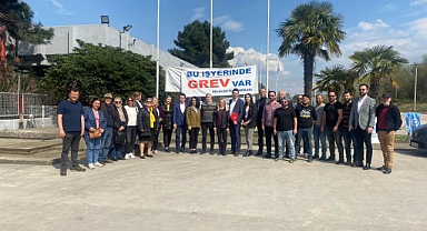 CHP’li milletvekili aday adaylarından grevdeki Kartonsan işçilerine ziyaret