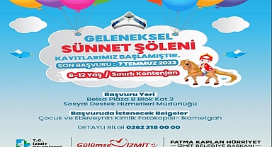 İzmit Belediyesi geleneksel toplu sünnet şöleni kayıtları devam ediyor