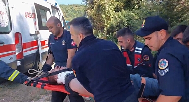 Uçuruma düşen vatandaşı Büyükşehir İtfaiyesi kurtardı