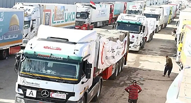 4'üncü yardım konvoyu Gazze'ye geçti