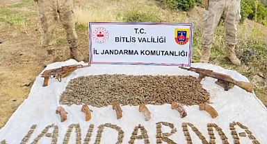 Bitlis kırsalında mühimmat ele geçirildi