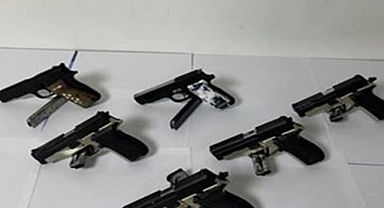 Denizli'de 10 ruhsatsız tabanca ele geçirildi
