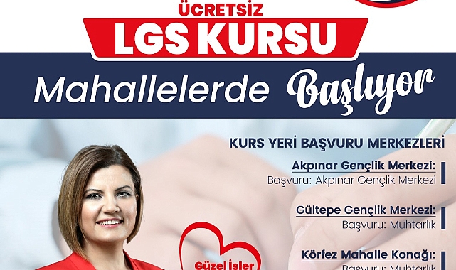 İzmit Belediyesi Çınar Akademi, mahallelerde ücretsiz LGS hazırlık kursu açıyor