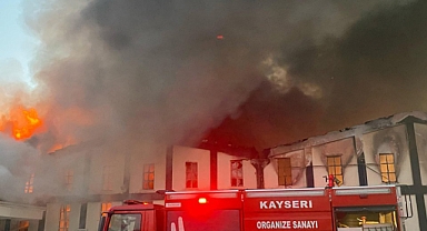 Kayseri'de fabrika yangını