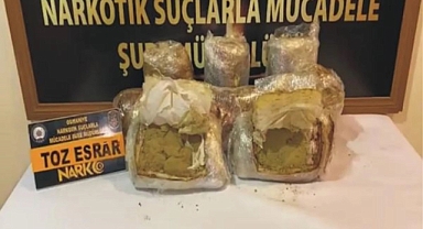 Osmaniye'de 12,7 kilogram esrar ele geçirildi