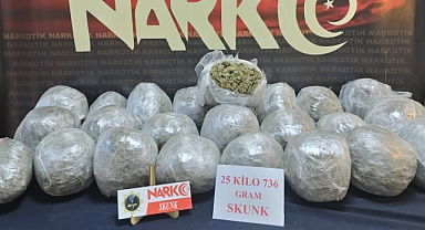 Batman'da 25 kilogram uyuşturucu ele geçirildi