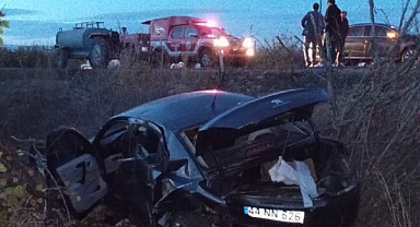 Direksiyon hakimiyetini kaybeden sürücü kaza yaptı: Bir yaralı