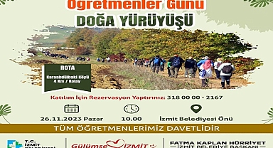 İzmit Belediyesi, öğretmenler için doğa yürüyüşü düzenleyecek