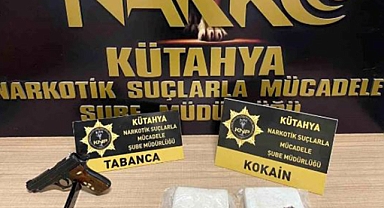 Kütahya'da 1 kilogram kokain ele geçirildi