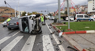 Malatya'da maddi hasarlı trafik kazası