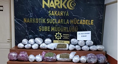 Sakarya'da 19 kilogram uyuşturucu ele geçirildi: 2 gözaltı