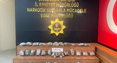 Şanlıurfa'da 21 kilogram skunk ele geçirildi