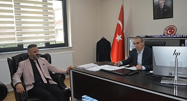 ŞENER YILMAZ, İLÇE SPOR MÜDÜRÜNÜ ZİYARET ETTİ