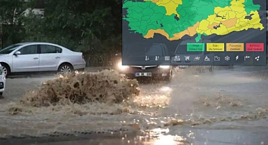 36 kent için sarı ve turuncu kodlu uyarı