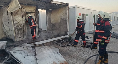 Malatya’da konteyner yangını