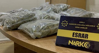 Tekirdağ'da uyuşturucu operasyonu: 15 kilogram esrar ele geçirildi