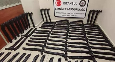 Durdurulan araçta 86 pompalı tüfek çıktı