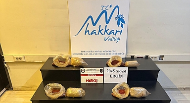 Hakkari’de 2 kilo 45 gram eroin ele geçirildi