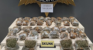 Malatya'da 15 kilo 700 gram skunk ele geçirildi: 1 tutuklama