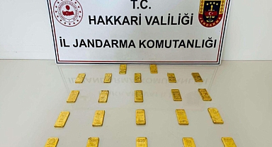 Hakkâri'de 22 kilogram külçe altın ele geçirildi