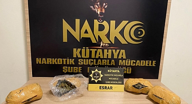 Kütahya'da 2 kilo 116 gram esrar ele geçirildi