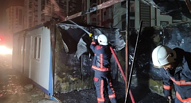 Malatya’da korkutan konteyner yangını