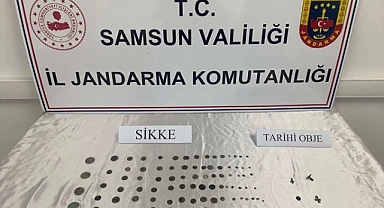 Samsun'da 186 Sikke ve 4 tarihi obje ele geçirildi