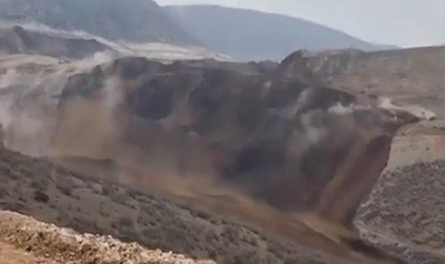 Toprak kaymasında akan malzemenin nehre ulaşmaması için menfezler kapatıldı