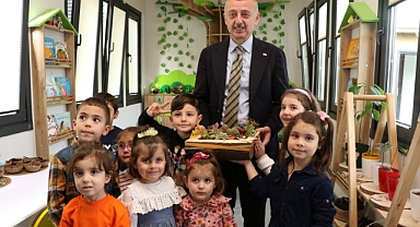 Başkan Büyükakın, Lokomotif Köyde çocuklarla buluştu