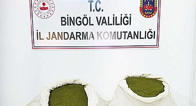 Bingöl’de, 45 kilogram toz esrar ele geçirildi