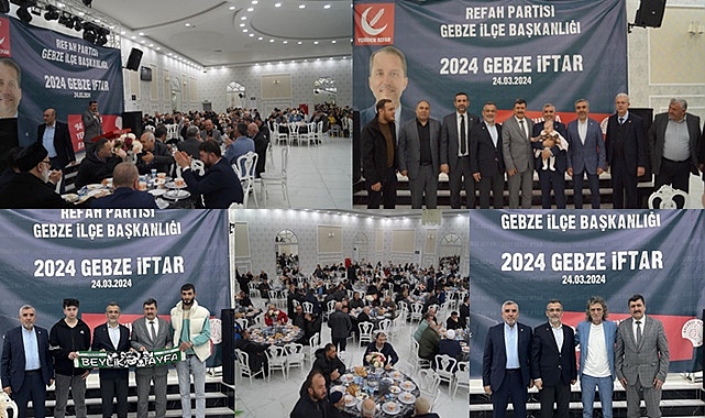 Yeniden Refah Partisi Gebze'yi iftar yemeğinde buluşturdu