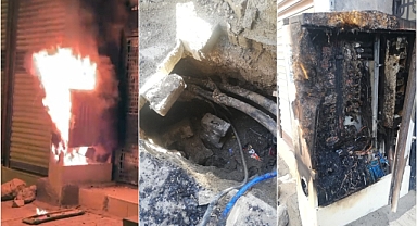 Yeraltından çekilen kaçak elektrik hattı yangına neden oldu