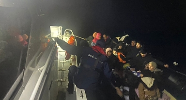 Aydın açıklarında 34 düzensiz göçmen kurtarıldı