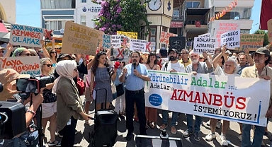 Adalar halkı ‘azmanbüslere’ karşı eylemde