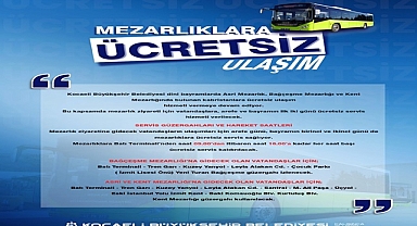 Büyükşehir'den bayramda mezarlıklara ücretsiz ulaşım