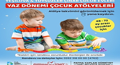 İzmit Belediyesi Çocuk Atölyeleri başlıyor